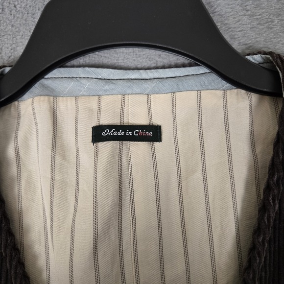 J Crew Vest Mens XL Brown Corduroy Classic Waistcoat Old Money Pockets NWT - Picture 8 of 10